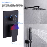 Shower System Shower Faucet Combo Set Wall Mounted with 10" Rainfall Shower Head and handheld shower faucet