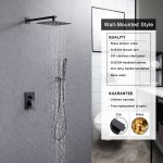 Shower System Shower Faucet Combo Set Wall Mounted with 10" Rainfall Shower Head and handheld shower faucet