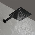 Brass Matte Black Shower Faucet Set Shower System 10 Inch Rainfall Shower Head with Handheld Sprayer Bathroom Luxury Rain Mixer Combo Set