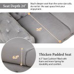 Modern 3-Piece Sofa Sets with Sturdy Metal Legs, Velvet Upholstered Couches Sets Including Three Seat Sofa, Loveseat and Single Chair for Living Room Furniture Set