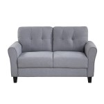 Modern Living Room Sofa Set Linen Upholstered Couch Furniture for Home or Office