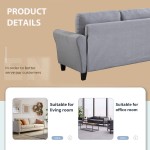 Modern Living Room Sofa Set Linen Upholstered Couch Furniture for Home or Office