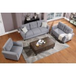 Modern Living Room Sofa Set Linen Upholstered Couch Furniture for Home or Office