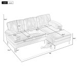 83" Modern Sectional Sofas Couches Velvet L-Shaped Couches for Living Room, Bedroom