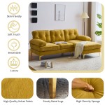 83" Modern Sectional Sofas Couches Velvet L-Shaped Couches for Living Room, Bedroom