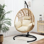 Outdoor Indoor PE wicker Swing Egg Chair