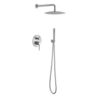 Shower System, Wall Mounted Shower Faucet Set for Bathroom with High Pressure 10" Stainless Steel Rain Shower head Handheld Shower Set