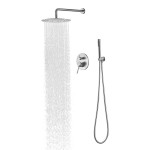 Shower System, Wall Mounted Shower Faucet Set for Bathroom with High Pressure 10" Stainless Steel Rain Shower head Handheld Shower Set