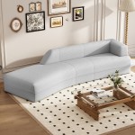 109.4" Curved Chaise Lounge Modern Indoor Sofa Couch for Living Room