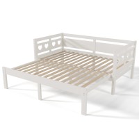 Twin Extending Daybed with Trundle, Wooden Daybed