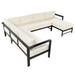 Outdoor sofa set, suitable for gardens, backyards, and balconies. 