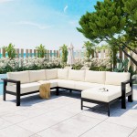 Outdoor sofa set, suitable for gardens, backyards, and balconies. 