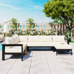 Outdoor sofa set, suitable for gardens, backyards, and balconies. 